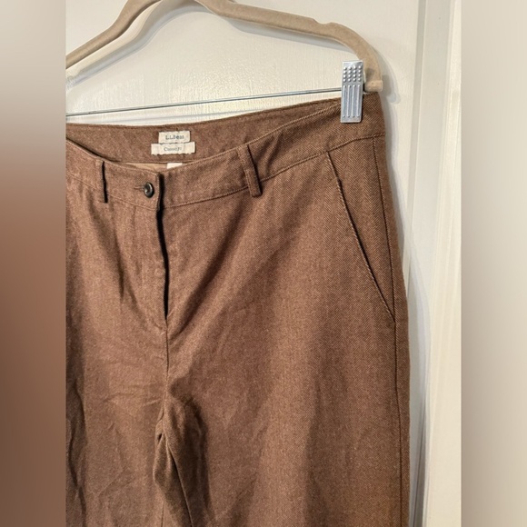 L.L. Bean Women’s Brown Classic Fit Herringbone Dress Pants - Size 10 PET - Picture 4 of 9